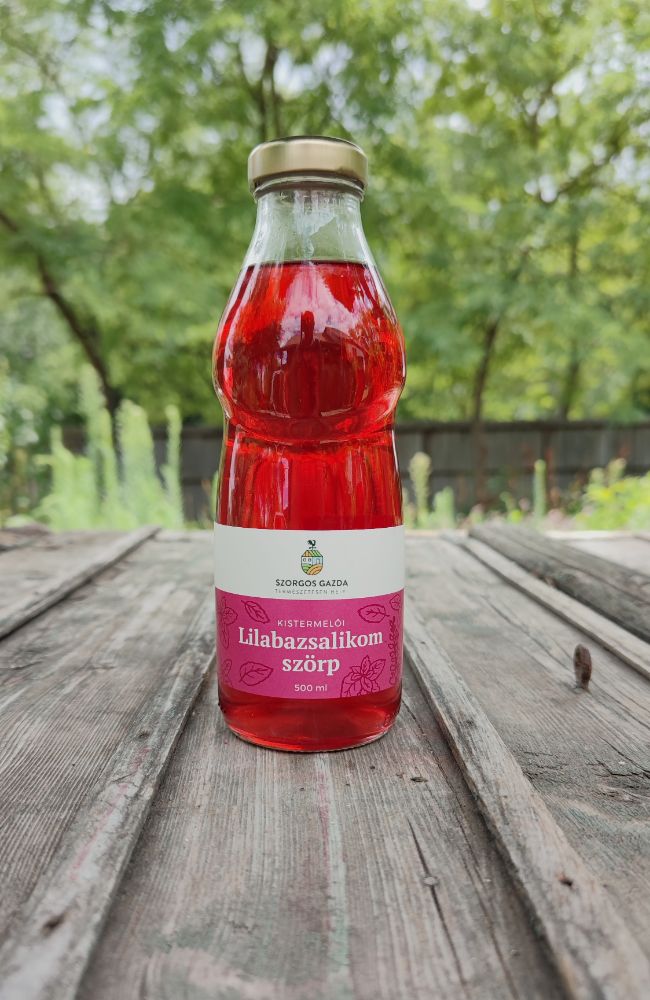 Lilabazsalikom szörp